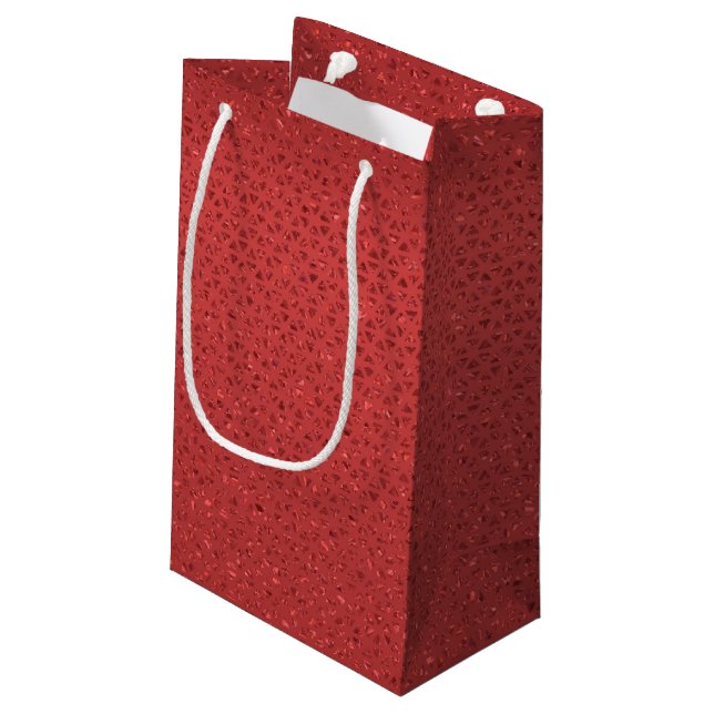 Pequeña Bolsa de regalo Purpurinoso roja (Angulo reverso)