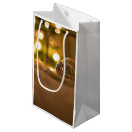 Pequeña Bolsa de regalo resplandor de luces de Navidad