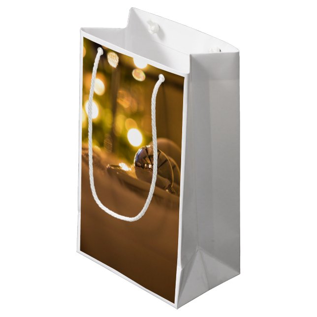 Pequeña Bolsa de regalo resplandor de luces de Navidad (Angulo Anverso)