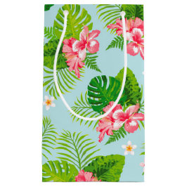 Pequeña Bolsa de regalo rosa de hibiscus Palm