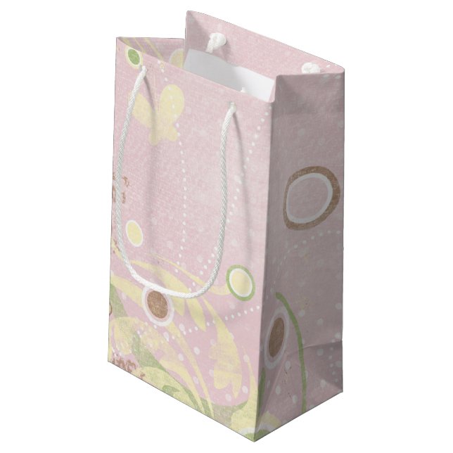 Pequeña Bolsa de regalo rosa para la niña bebé (Angulo reverso)
