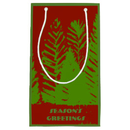 Pequeña Bolsa de regalo verde y rojo