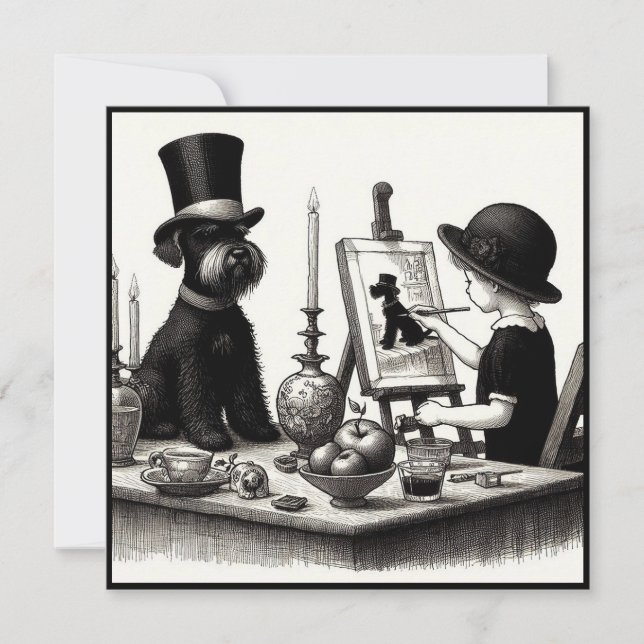 Pequeña Bonita tarjeta Schnauzer (Anverso)