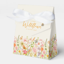 Pequeña caja de Baby Shower con flores silvestres