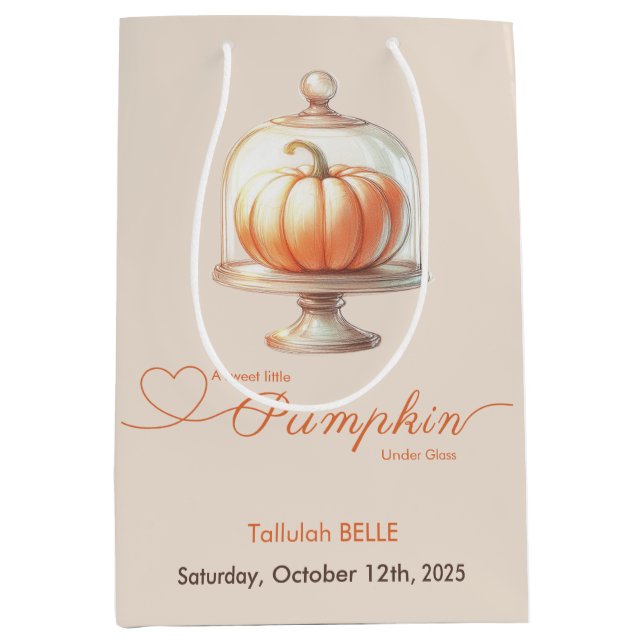 Pequeña calabaza Baby Shower - Bolsa de regalo de  (Anverso)