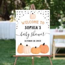 Pequeña Calabaza Baby Shower de bienvenida favorec