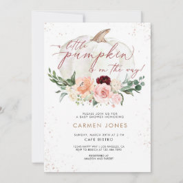 Pequeña calabaza Baby Shower invitación otoño flor