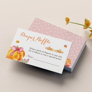 Pequeña Calabaza Cae Chica Baby Shower Diaper Raff