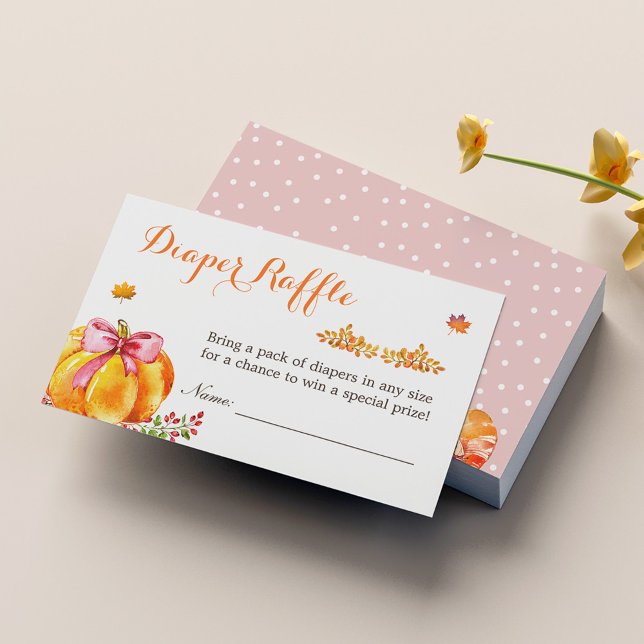 Pequeña Calabaza Cae Chica Baby Shower Diaper Raff (Subido por el creador)