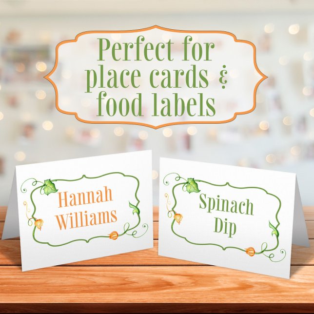 Pequeña Calabaza Cae Etiqueta de Comida de cuento  (Subido por el creador)