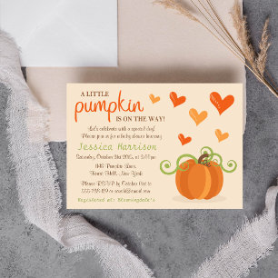 Pequeña Calabaza Cuidada Bebé Invitaciones A La Du