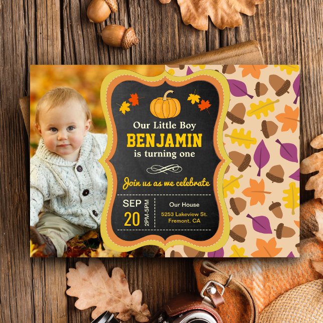 Pequeña Calabaza Cuta Invitación a la foto del pri (Subido por el creador)