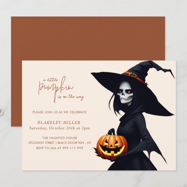Pequeña calabaza en el camino a la invitación de B (Anverso / Reverso)