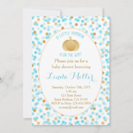 Pequeña calabaza en el camino de la invitación al