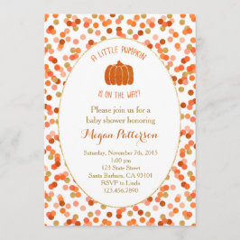 ¡Pequeña Calabaza en el camino! Invitación de Baby