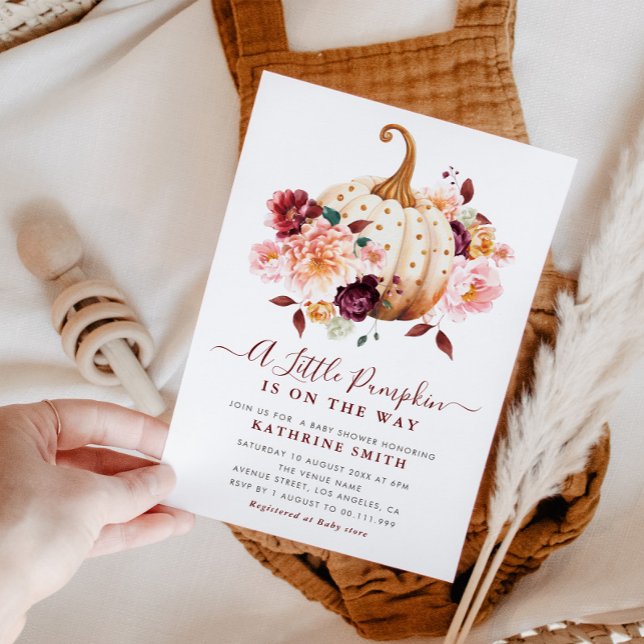 pequeña calabaza florida invitación a la ducha de  (Subido por el creador)