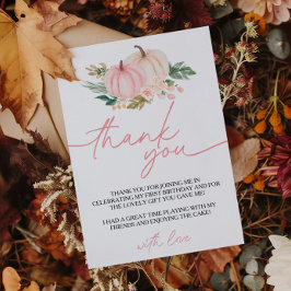 Pequeña Calabaza Girando Un Cumpleaños Tarjeta De