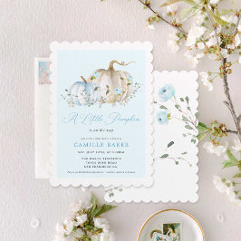 Pequeña calabaza Invitación de Baby Shower del Chi