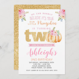 Pequeña Calabaza Invitación de cumpleaños