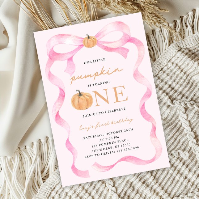 Pequeña Calabaza Invitación de cumpleaños (Subido por el creador)