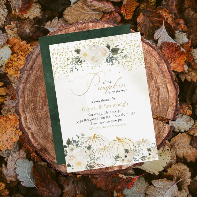 Pequeña Calabaza Niña Parejas Ducha Invitación (Subido por el creador)