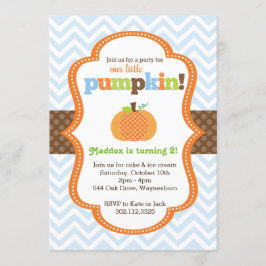 Pequeña calabaza (niño) Invitación a la fiesta de