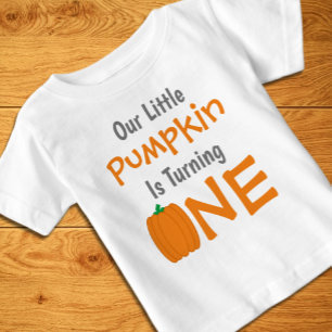 Pequeña Calabaza Primer cumpleaños Bebé Camiseta