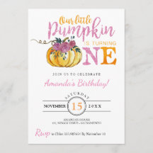 Pequeña calabaza Primera carta de invitación de cu