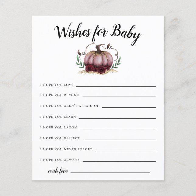 Pequeña Calabaza Rosada desea una tarjeta para el  (Anverso)