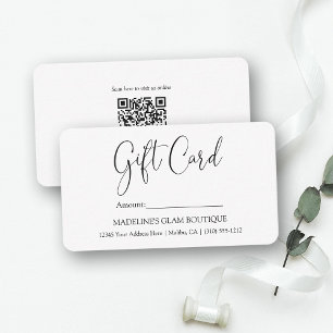Pequeña Calligraphy Business Código QR Tarjeta de regalo p