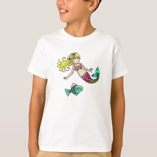 Pequeña Camisa De Sirena Para Niños (Anverso)