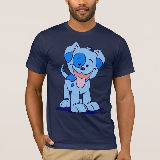 Pequeña camiseta azul del perrito (Anverso)