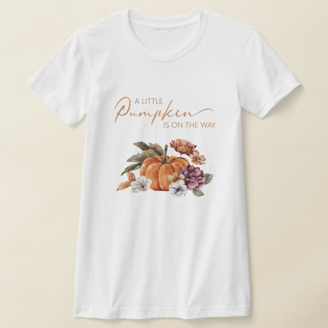 Pequeña camiseta Baby Shower de calabaza (Distribución)