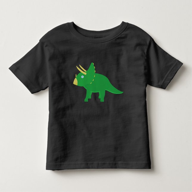 Pequeña camiseta con un triceratops personalizado (Anverso)