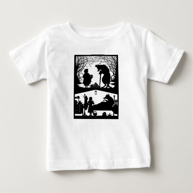 Pequeña camiseta de bebé de capucha roja (Anverso)