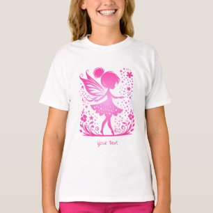 Pequeña camiseta de Chica floral de hadas