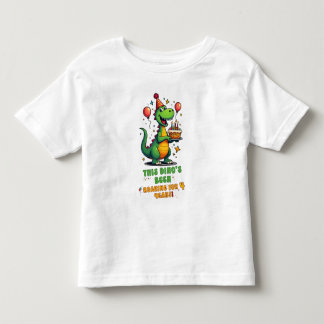 Pequeña camiseta de cumpleaños de dinosaurio para 