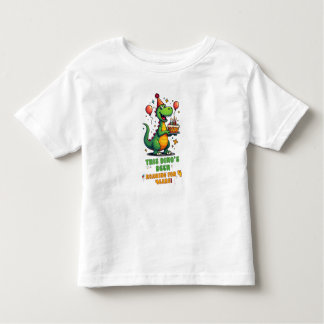 Pequeña camiseta de cumpleaños de dinosaurio para