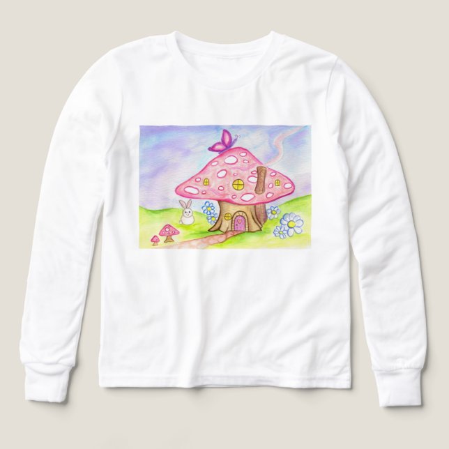 Pequeña camiseta de hongos (Diseño frontal)