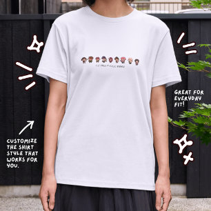 Pequeña camiseta de la tripulación del pueblo de P
