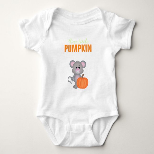 Pequeña camiseta de maternidad de calabaza (Anverso)