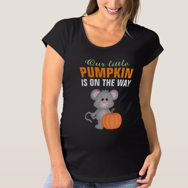 Pequeña camiseta de maternidad de calabaza (Anverso)