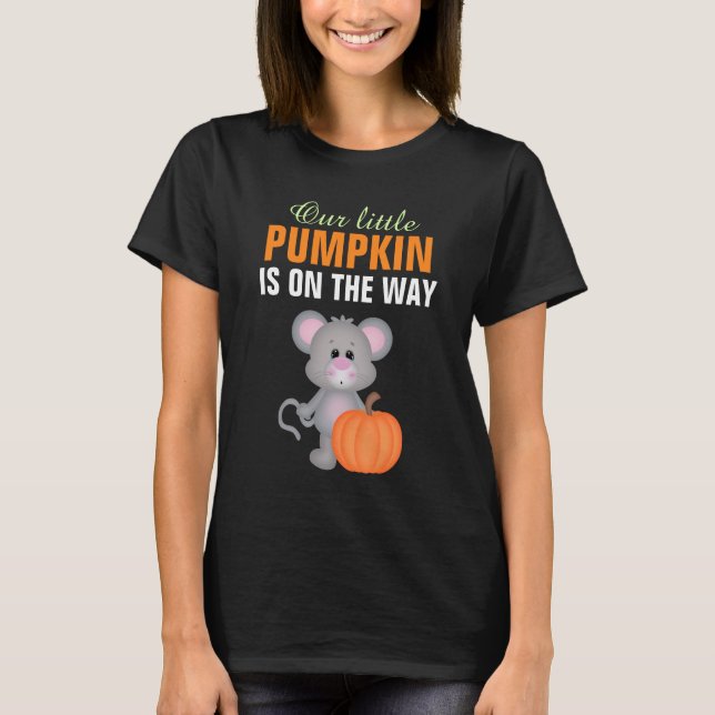 Pequeña camiseta de maternidad de calabaza (Anverso)