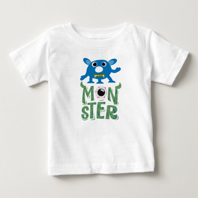 Pequeña camiseta de Monstruo Cute (Anverso)