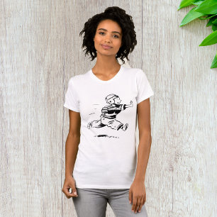 Pequeña camiseta de mujeres en marcha atrás