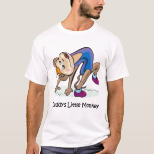 Pequeña camiseta del mono del papá