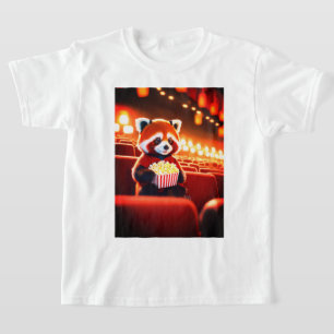 Pequeña camiseta humanoide de panda roja