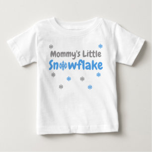 Pequeña camiseta para bebé con copo de nieve