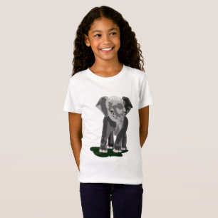 Pequeña camiseta para niños elefantes
