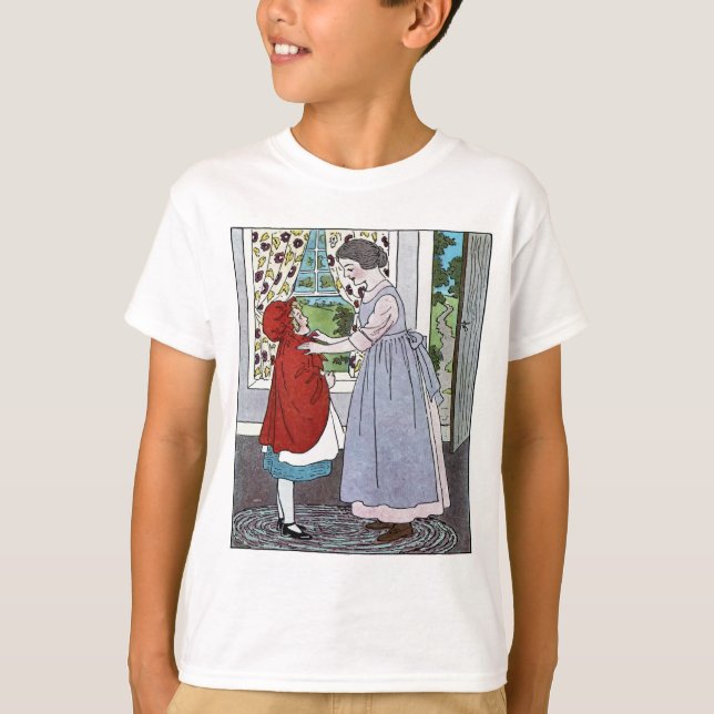 Pequeña camiseta roja de capucha (Anverso)